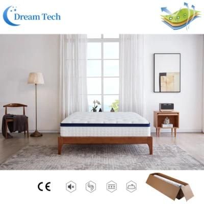 High Density Soft Foam Pocket Spring Mattress Compress Roll Queen Mattress (YY1905)