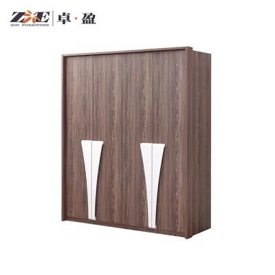 Wooden Home Furniture Modern Bedroom Furniture Wardrobe in 4 Doors
