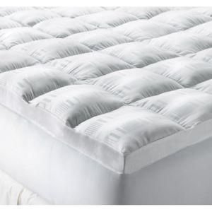 Ultimate Cotton Dobby Gusseted Fiber Mattress Pad/Topper (BS-MP031)