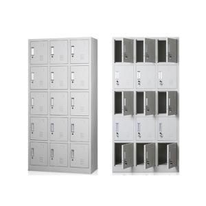 Mingxiu Steel School Locker 15 Door Metal Closet / 15 Door Steel Wardrobe