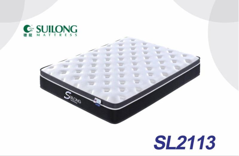 Tight Top Design Cool Fabric Gel Memory Foam Pocket Spring Rolled Mattress (SL2113)
