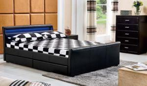 Modern Faux Leather Bed with Drawers Hot Sale Storage Bed