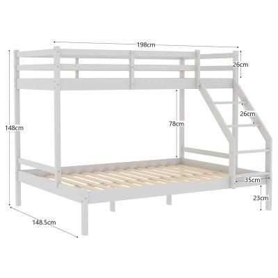 School Use Children&prime; S Furniture Bunk Bed OEM ODM Wooden Objects Style Bedroom Bed