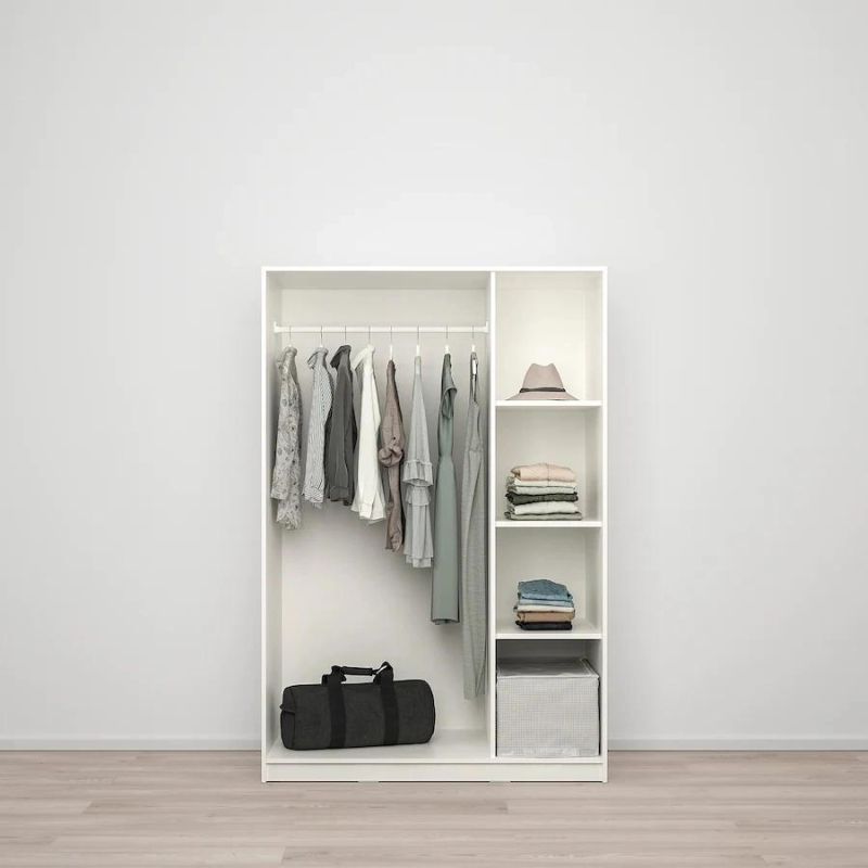 Modern White Wardrobe Cloth Cabinet for Bedroom Home Decoration