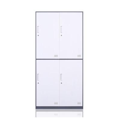 4 Doors Locker Room Staff Metal Steel Wardrobe Cabinet