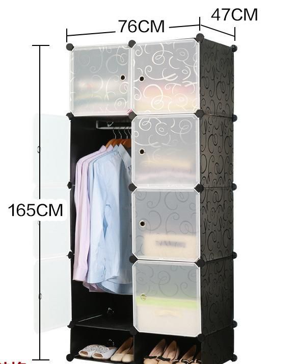 Hot Sale Combined Resin Folding Simple Storage Multifunctional Wardrobe