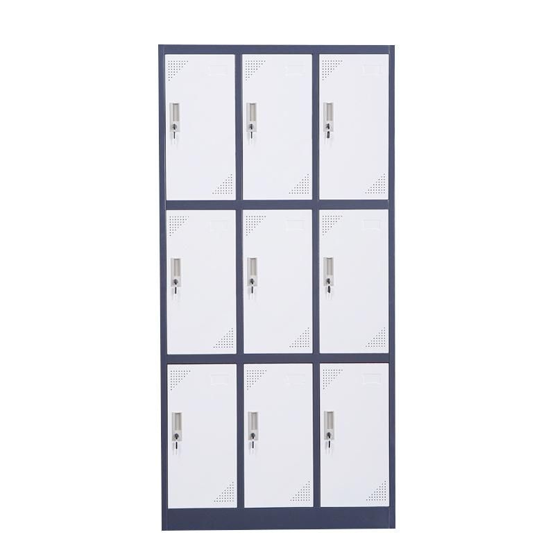 Customized Steel Wardrobe Metal Clothes Shoes Storage Lockers for Gym School Employee