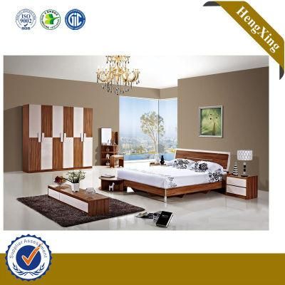 Chinese Fashion Adult Queen Double Wooden Bedroom Furniture Bed Set