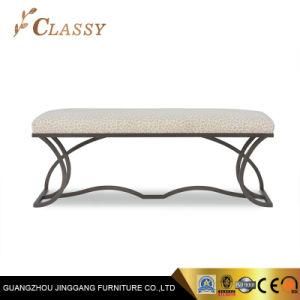 Classy Contemporary Stainless Steel PU Leather Bench