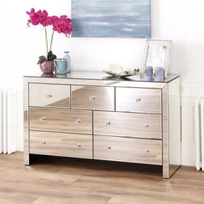 High Quality Living Room Furniture 3 Drawer Chest Mirrored Drawers