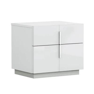 Nova Premium Bedroom Furniture Table 21.50&quot;W Nightstands with Chrome Handle