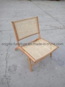 Wooden Dining Chair Rattan Seat
