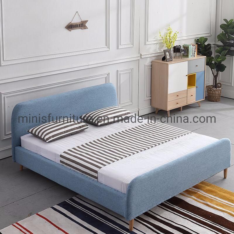 (MN-HB115) Simple Style Hotel/House Beige Bedroom Bed
