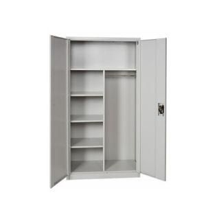 China Supplier 2 Swing Door Knock Down Metal Wardrobe