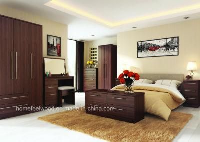 Chinese Factory Direct Modern Design Home Bedroom Wooden Furniture Set (HF-WC018)