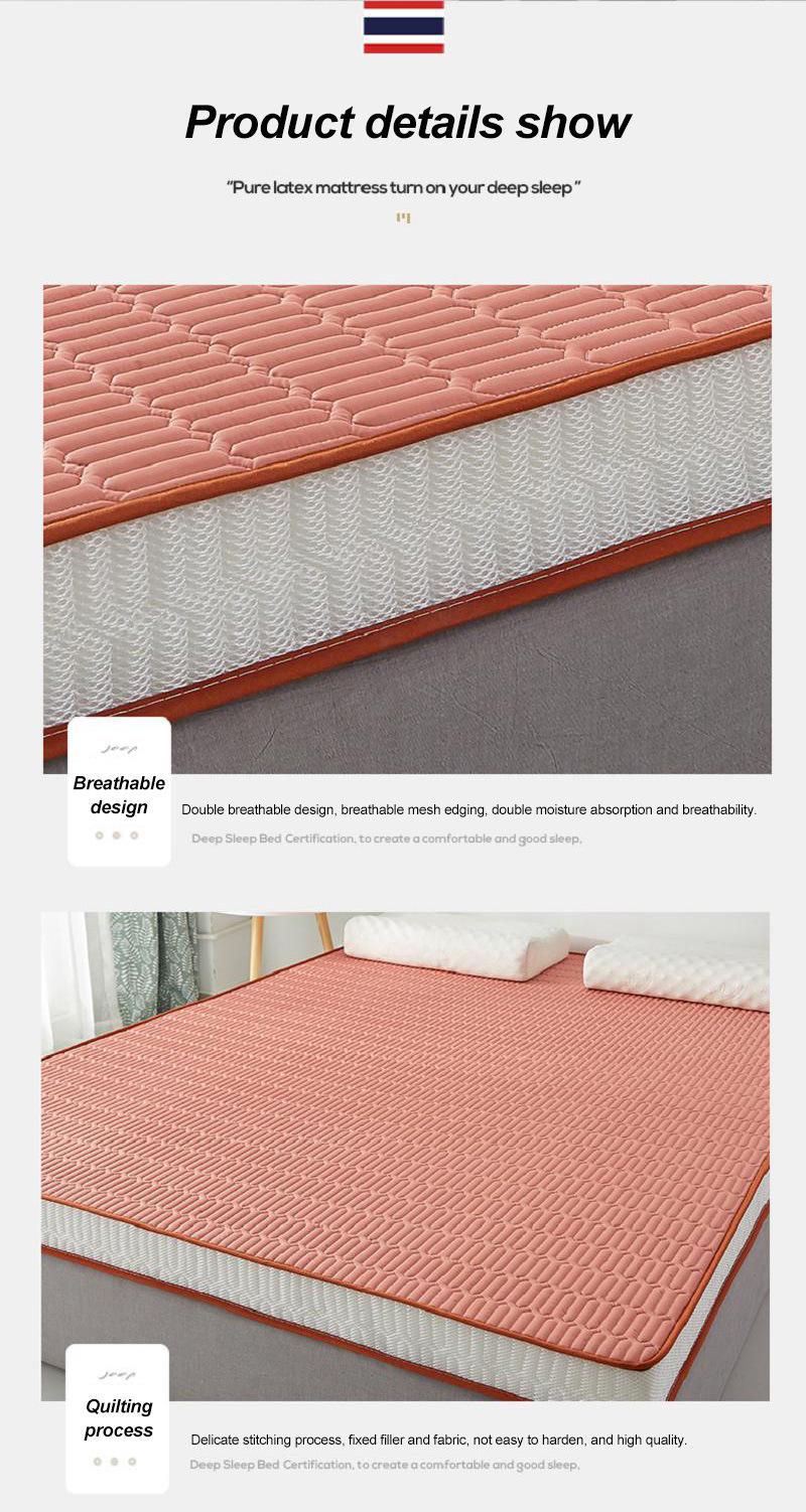 Apartment Bed Mattress Multi-Purpose Thick Warm Thailand Latex 39X75 Inch