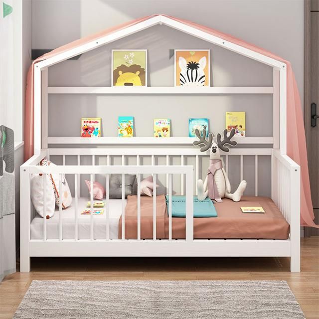 China Made Unique Kids Wooden House Bed Child Kid Single Size Bed