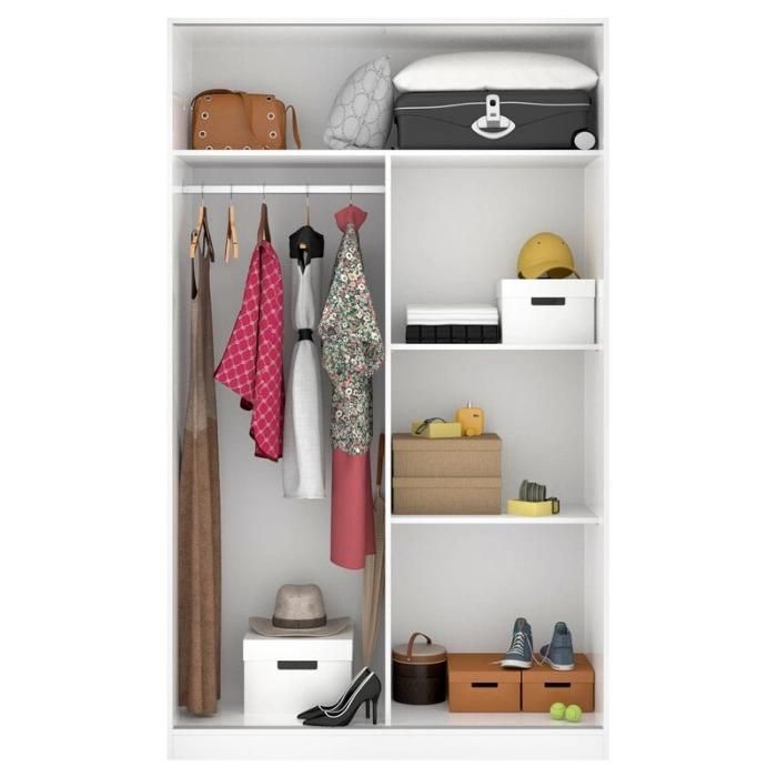 Wholesale Modern Home Bedroom Furniture MDF Closet Sliding Wardrobe (HF-WF071821)