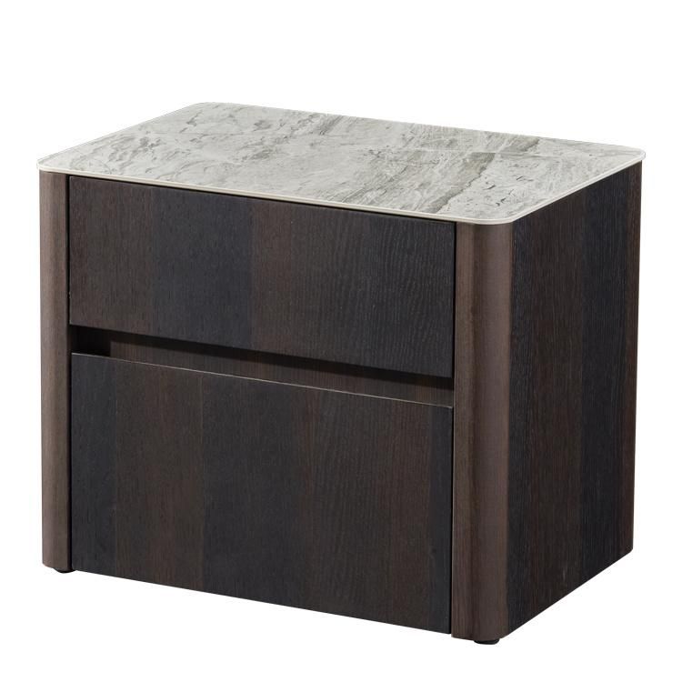 S-Ctg014 Wooden Night Stand Ceramic Top, Italian Design Night Sise Table in Home and Hotel Bedroom Set. Best Selling Modern Design Night Stand