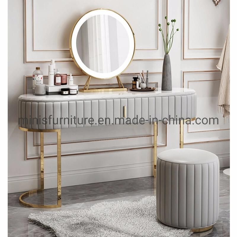 (MN-DR18) Chinese Furniture Home Metal Orange Dresser with Mirror and Stool