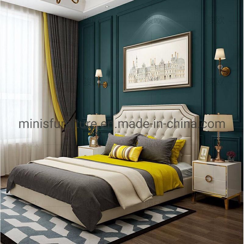 (MN-HB116) China Factory Furniture Comfortable Bedroom Fabric Bed