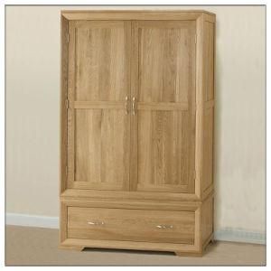 Wooden Bedroom Furniture Solid Wood Wardrobe with Drawer