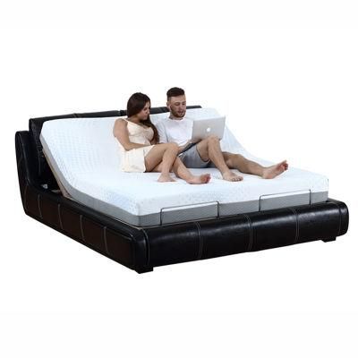 Modern Style Electric Adjustable with Memory Foam Mattress Massage Bed