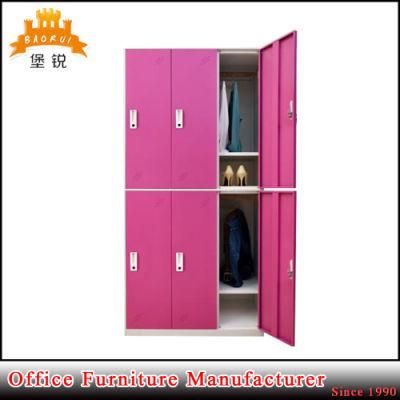 Jas-028 6 Door Used Stadium Locker/Sports Gym Metal Locker/Steel Office Cabinet