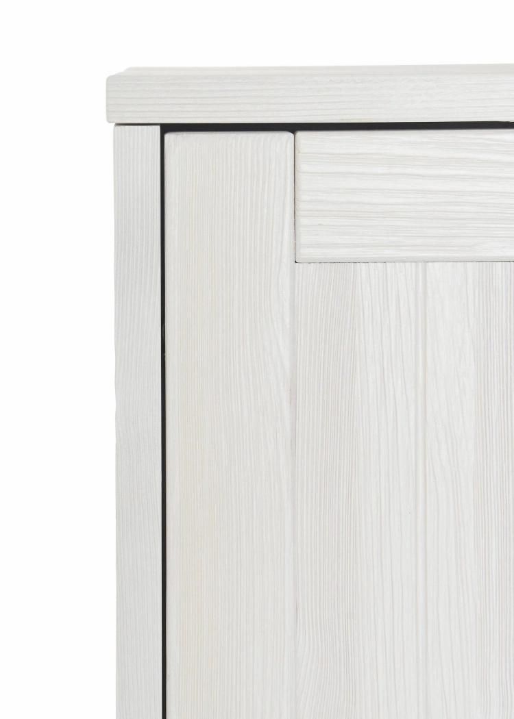 Living Room High White Wooden Wardrobe with Drawers