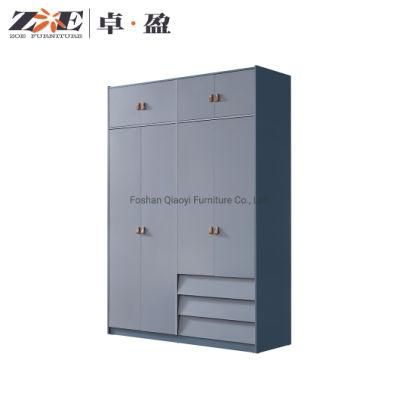 MDF Sliding Door Storage Closet Organizer Modern Bedroom Furniture Wardrobes with Drawers and Top Cabinet