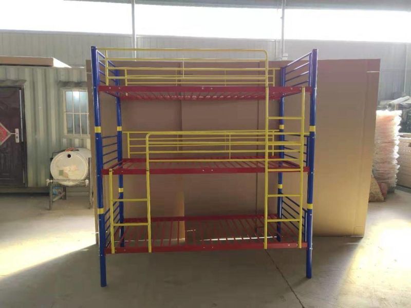 Dormitory Military Furniture Metal Triple Bunk Bed
