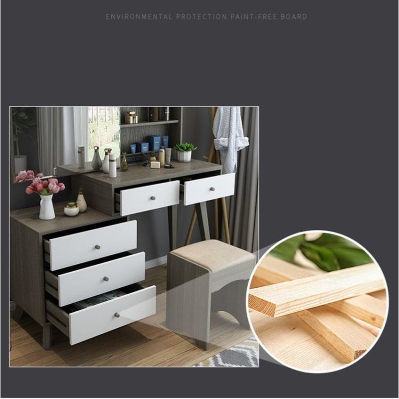 Mirror Dressing Table Bedroom Nordic Minimalist Style Furniture 0337