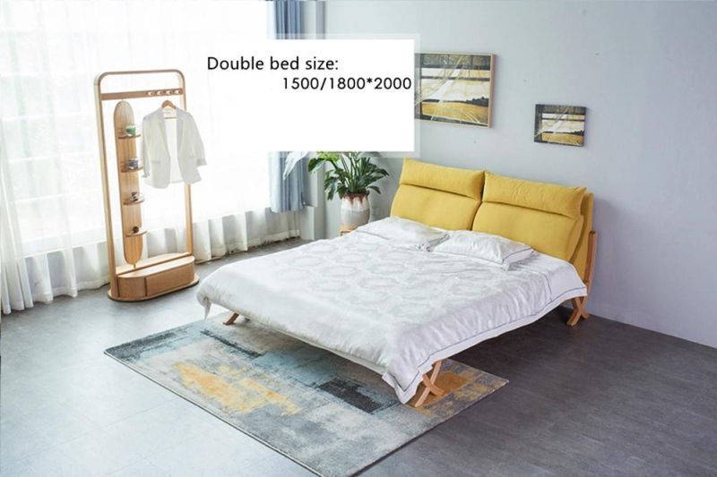 Nordic Modern Adult 1.5m 1.8m Soft Cushion Double Bed 0282