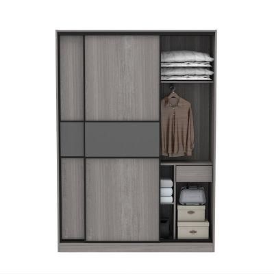 Melamine Chipbobard MDF Bedroom Furniture Wardrobe with Sliding Door