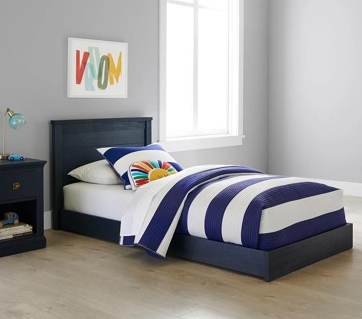 Navy Blue Platform Bed