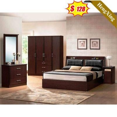 Qulaity Modernwall Bedroom Sets Furniture Storage Plywood Melamine MDF Bed