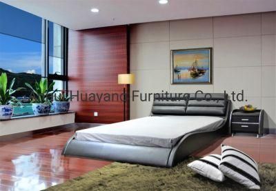 Huayang Fabric Design Wooden Bedroom Furniture Bed Fabric Bed