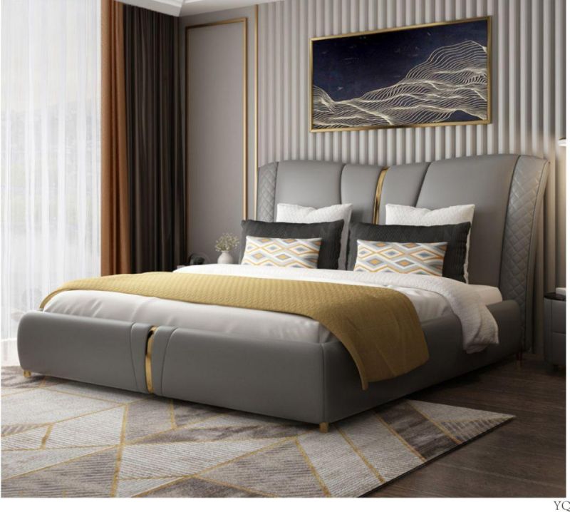 Luxury High Quality Custom Solid Wooden Super King Size Bed Frame Supplier