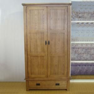 Solid Oak Wood 2 Doors Wardrobe (GF-OA012)