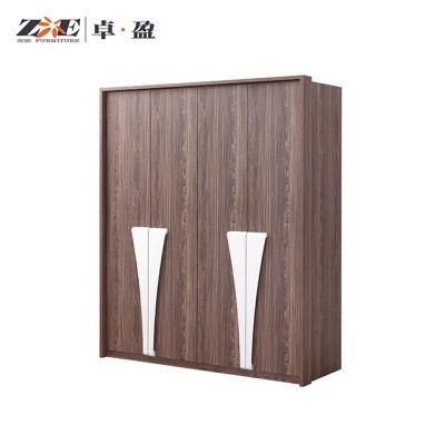 Middle East Design Modern Wooden Bedroom Furniture Wardrobe in 4 Doors