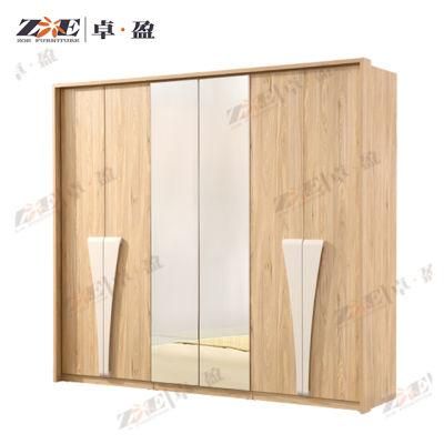 Home Bedroom Furniture Wooden 6 Doors Wardrobe