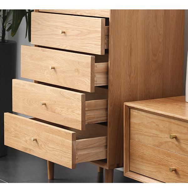 All Solid Wood Chest of Drawers Living Room Bedroom Nightstand