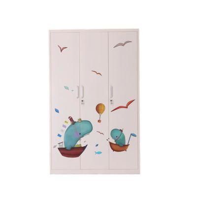 Bedroom Iron Cartoon Modern Dressing Steel Children Closet Wardrobe