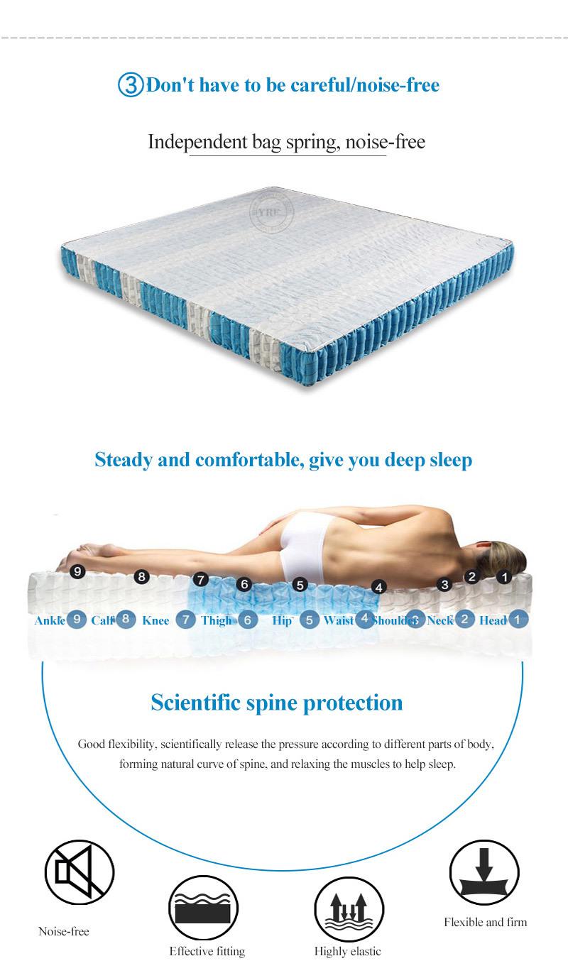 Good Quality Independent Spring Sheraton Hotels Single Bed Mattress for Bedroom Furniture