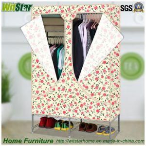 Fashion Double Door Oxford Fabric Cloth Wardrobe (WS16-0080, for bedroom furniture)