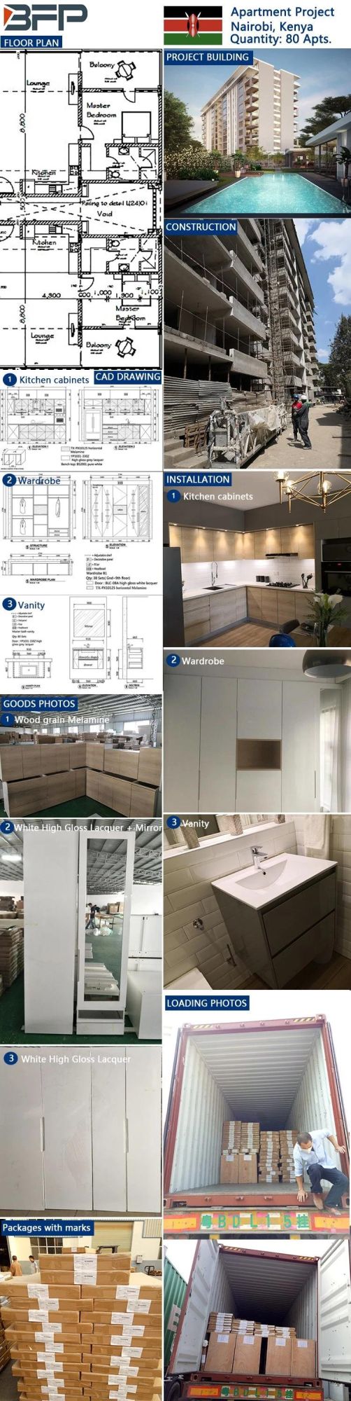 Modern Customized Cozy Style Laminate Wardrobe Bedroom Furniture
