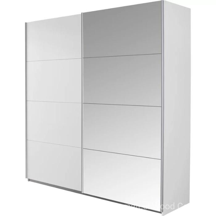 Modern MDF Sliding Mirror Door Wardrobe Bedroom Design Clothes Storage Closet (HF-WB38)