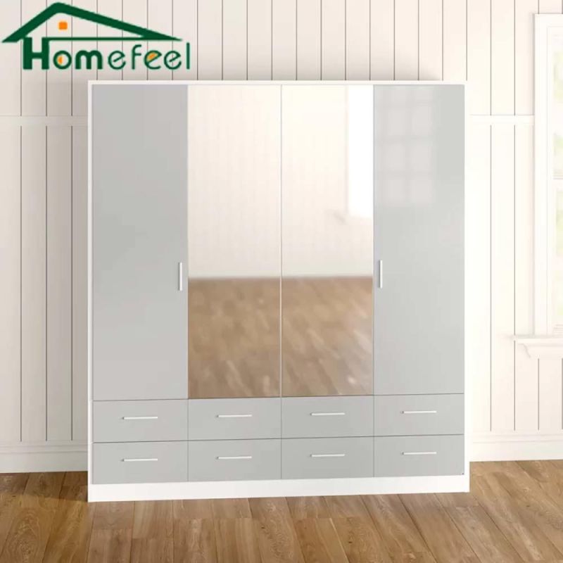 Wooden Home Furniture Multi Space Locker Bedroom Wardrobe with 8 Drawer