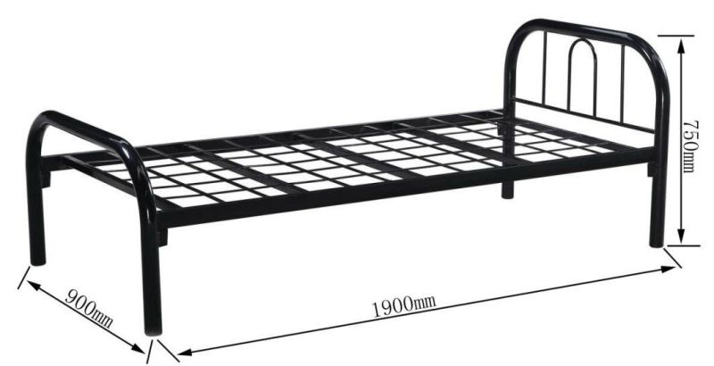 Wholesale Solid and Durable Military Metal Steel Iron Single Bed