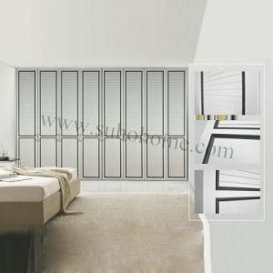 Wooden Closet with Aluminium Sliding Doors (V2912 Aegean Sea)